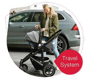 ระบบ Travel System ช่วยให้คุณเคลื่อนย้ายเด็กไปยังรถเข็นเด็กได้โดยไม่ต้องปลุกลูกน้อย โดยทั่วไปแล้วจะมีอุปกรณ์ครบชุด คาร์ซีทสำหรับเด็กแรกเกิดและฐาน